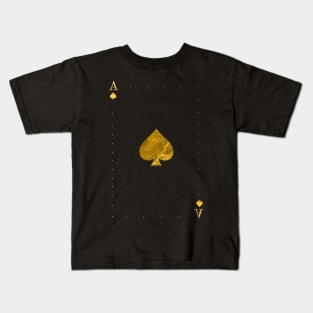 Ace of Spades - Golden cards Kids T-Shirt